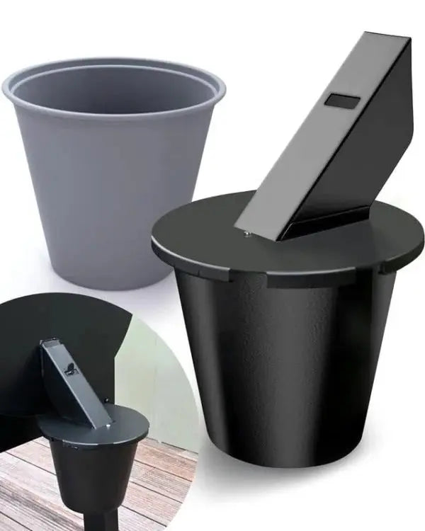 Grill Grease Collector with Fitted Lid and Reusable Liner for 1.6 Inch Square Spouts All Vera Mart