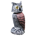 Wind-Activated Owl Decoy Set with Rotating Head and Fillable Base, 2-Pack All Vera Mart