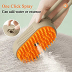 Steam Dog Grooming Brush with Silicone Teeth and Fur Collection Chamber All Vera Mart