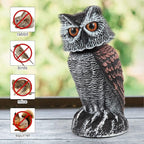 Wind-Activated Owl Decoy Set with Rotating Head and Fillable Base, 2-Pack All Vera Mart