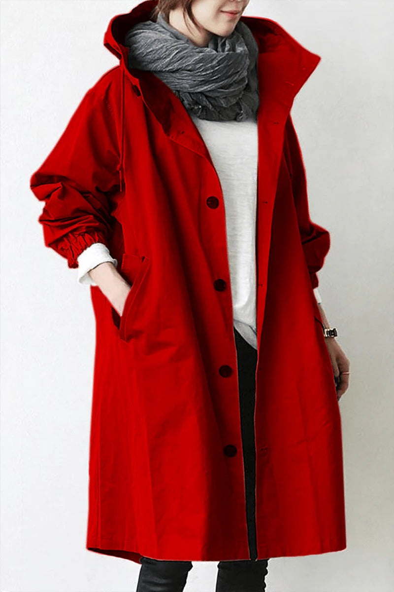 Women's Stretch Blend Coat with Waist Definition and Shape Recovery Knit All Vera Mart