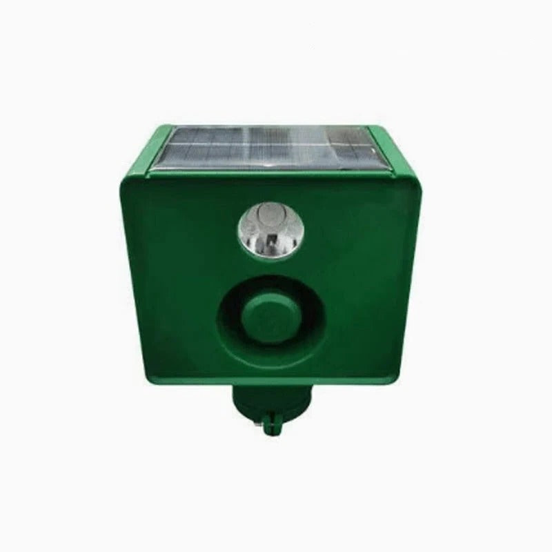 Solar Animal Deterrent Light with Dual Spotlight and Alarm Sound All Vera Mart