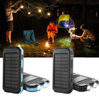 Solar Power Bank with 10000mAh Capacity and Dual USB Ports, Splash Resistant All Vera Mart
