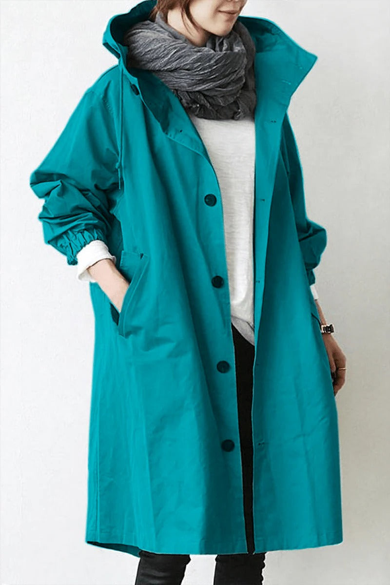 Women's Stretch Blend Coat with Waist Definition and Shape Recovery Knit All Vera Mart