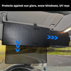 Polarized Car Visor with Universal Clip and Adjustable Positioning, 95% Glare Reduction All Vera Mart