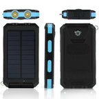Solar Power Bank with 10000mAh Capacity and Dual USB Ports, Splash Resistant All Vera Mart
