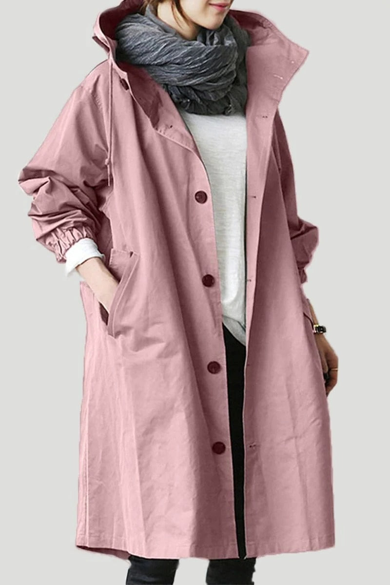 Women's Stretch Blend Coat with Waist Definition and Shape Recovery Knit All Vera Mart