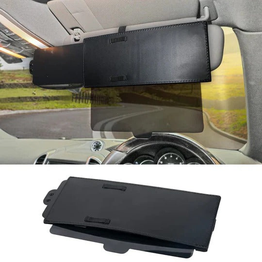 Polarized Car Visor with Universal Clip and Adjustable Positioning, 95% Glare Reduction All Vera Mart