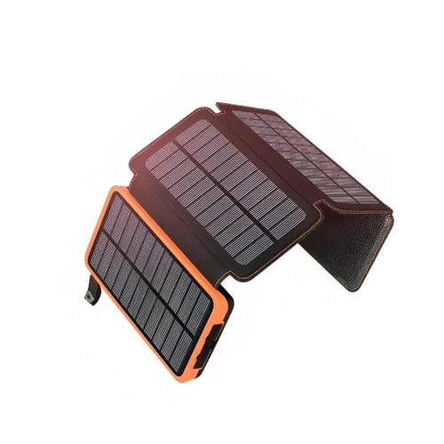 26,800mAh Solar Power Bank with Foldable Panels and Dual Ports, Flashlight All Vera Mart