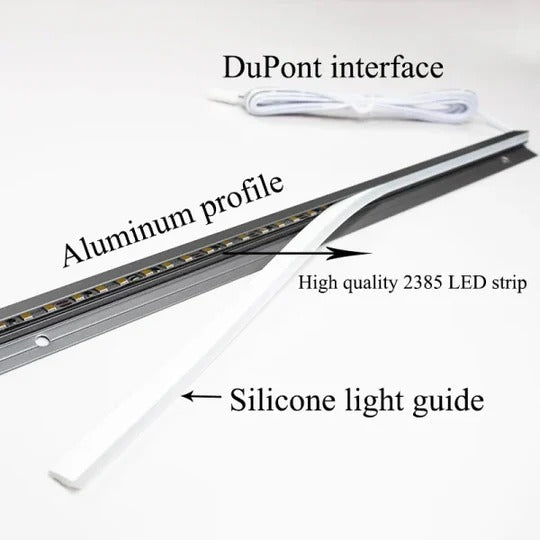 Angled LED Under Cabinet Bar with Sensor Switch and Trimmable Design All Vera Mart