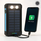 Solar Power Bank with 10000mAh Capacity and Dual USB Ports, Splash Resistant All Vera Mart