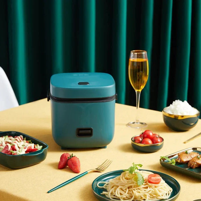 Compact Rice Cooker with Steamer Tray and Keep Warm Function, 1.2 Quart All Vera Mart