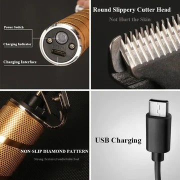 Hair Clipper Set with Outliner Trimmer and Foil Shaver, Cordless Rechargeable All Vera Mart