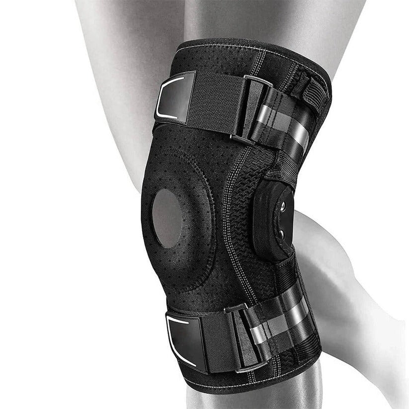 Hinged Knee Brace with Copper Stabilizers and Gel Patella Protection, Open Design All Vera Mart
