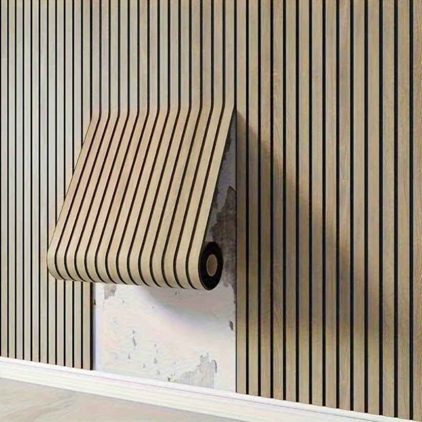 Self Adhesive Wall Panels with Raised Wood Grain Texture and Sound Dampening, Water Resistant All Vera Mart