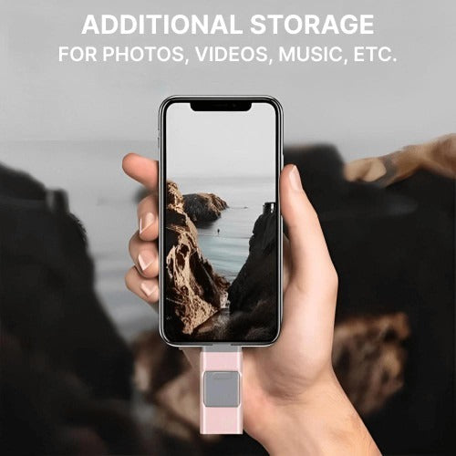 4-in-1 USB Drive with 32GB Storage and Multiple Connectors for Phones, Tablets, Computers All Vera Mart