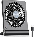 Compact Desk Fan with Three Speed Settings and 220 Degree Tilt All Vera Mart