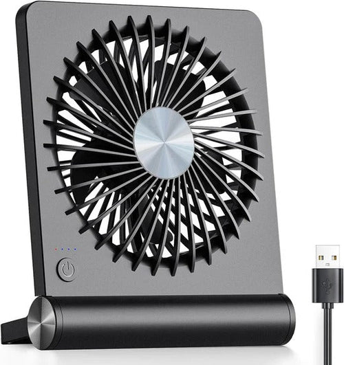 Compact Desk Fan with Three Speed Settings and 220 Degree Tilt All Vera Mart