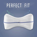 Leg Contour Pillow Covers with Zipper Closure, White 2-Pack All Vera Mart