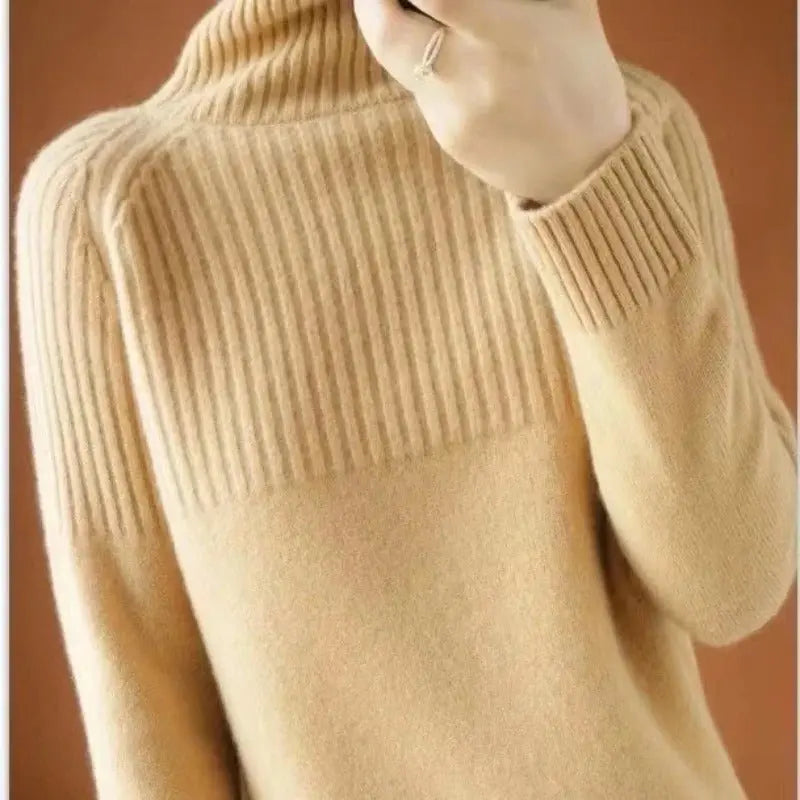 Cashmere Turtleneck Sweater with Fine Gauge Knit and Tailored Fit, Lightweight Insulation All Vera Mart