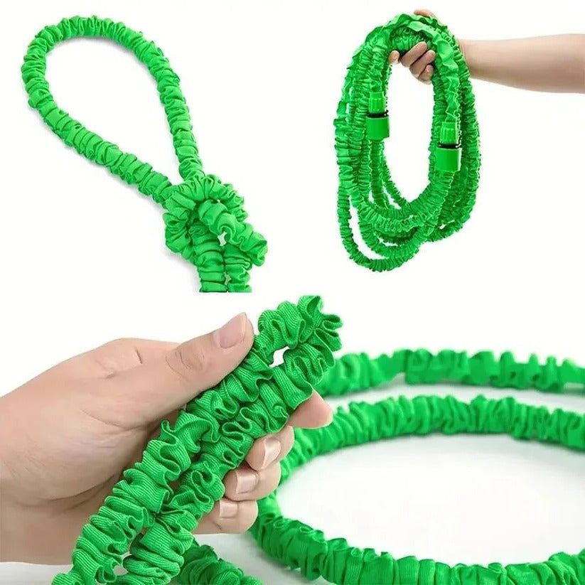 Expandable Garden Hose with 7-Spray Nozzle and Fabric Reinforced Core All Vera Mart