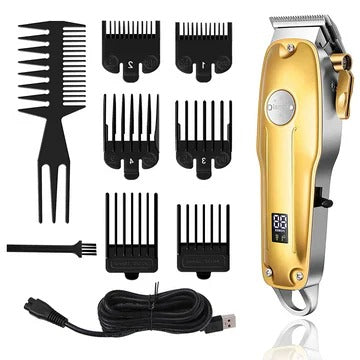 Hair Clipper Set with Outliner Trimmer and Foil Shaver, Cordless Rechargeable All Vera Mart