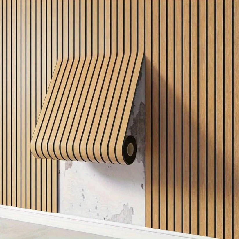 Self Adhesive Wall Panels with Raised Wood Grain Texture and Sound Dampening, Water Resistant All Vera Mart