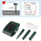 Ultrasonic Animal Deterrent with Solar Panel and LED Strobe, 30ft Motion Sensor All Vera Mart