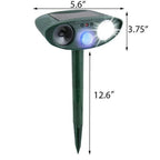 Ultrasonic Animal Deterrent with Solar Panel and LED Strobe, 30ft Motion Sensor All Vera Mart
