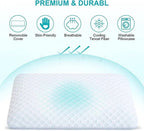 Gel Memory Foam Pillow with Dual-Sided Cooling Surface and Cervical Contour All Vera Mart