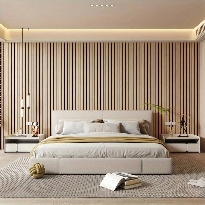 Self Adhesive Wall Panels with Raised Wood Grain Texture and Sound Dampening, Water Resistant All Vera Mart