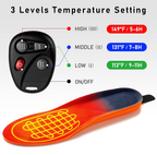 Rechargeable Heated Insoles with Three Heat Levels and 10-Hour Battery All Vera Mart