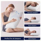 Gel Memory Foam Pillow with Dual-Sided Cooling Surface and Cervical Contour All Vera Mart