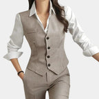 Women's Three Piece Suit Set with Blazer and Tailored Trousers, Waistcoat All Vera Mart