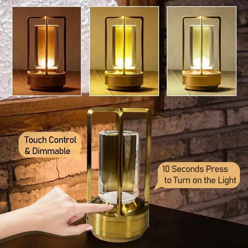 Cordless Table Lamp with Rechargeable USB-C and Touch Dimming, Adjustable Color Temp All Vera Mart