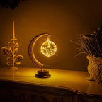 Lunar Sphere Night Light with Cable Power and Warm Glow, 10-12 Inch All Vera Mart