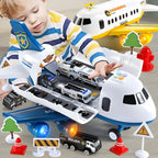 Airplane Playset with Friction-Powered Plane and Lights, 20-Piece Role Play Set All Vera Mart