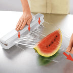 Plastic Wrap Dispenser with Spring Loaded Cutter and Multi-Material Support All Vera Mart