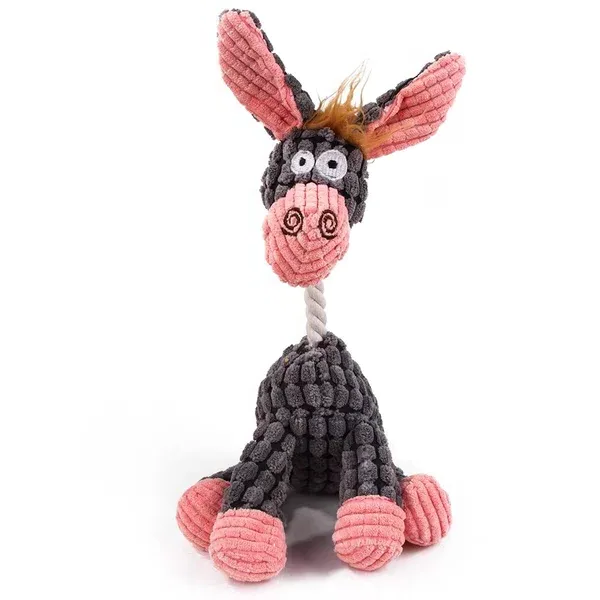 Chew Resistant Plush Dog Toy with Built-in Squeaker and Velvet Shell All Vera Mart