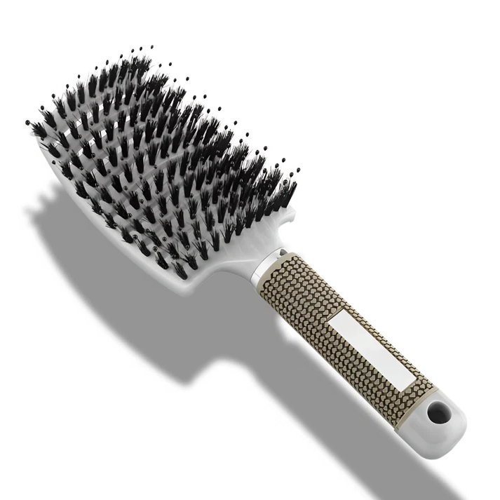 Flexible Bristle Detangler Brush for All Hair Types with Ergonomic Grip All Vera Mart