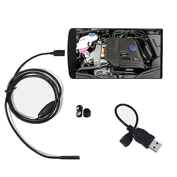 Inspection Camera with 6 LED Lights and Waterproof Head for iPhone and Android All Vera Mart