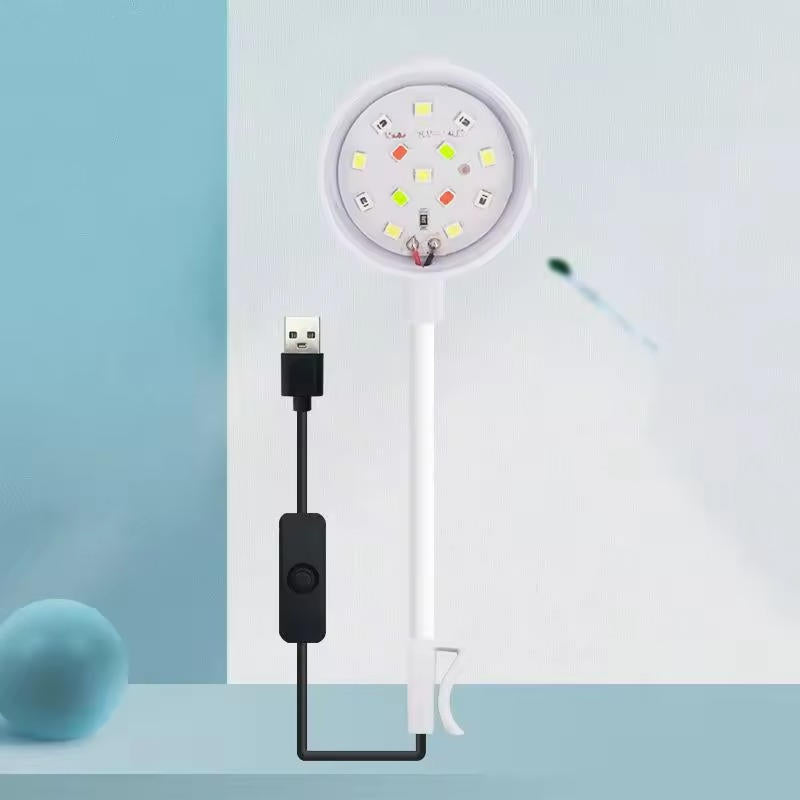 Aquarium Clip Light with Full Spectrum Bulbs and 360 Degree Gooseneck Arm All Vera Mart