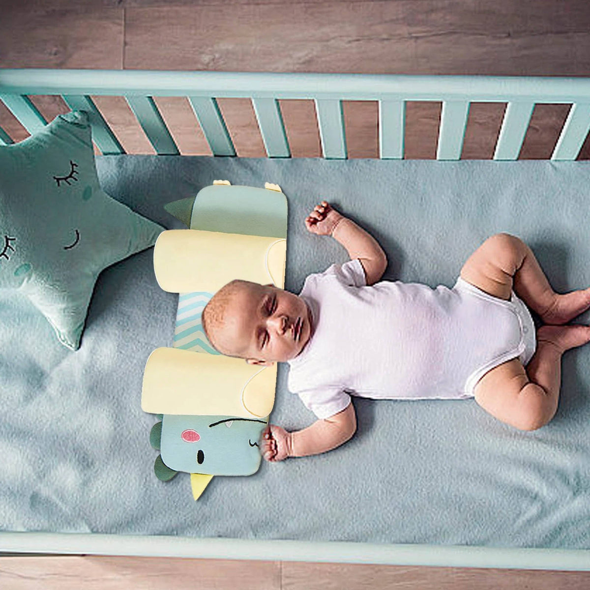 Adjustable Baby Head Pillow with 3D Mesh Ventilation and Buckwheat Husk Filling for Newborns 0-3 All Vera Mart