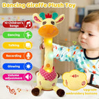 Plush Giraffe Toy with Voice Recording and Music, 12in Rechargeable All Vera Mart