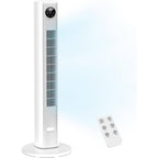 Oscillating Tower Fan with 90-Degree Swing and Remote Control, 4 Operating Modes All Vera Mart
