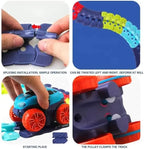 Kids Race Track with LED Glow and Flexible Bendable Sections, Rechargeable Car All Vera Mart