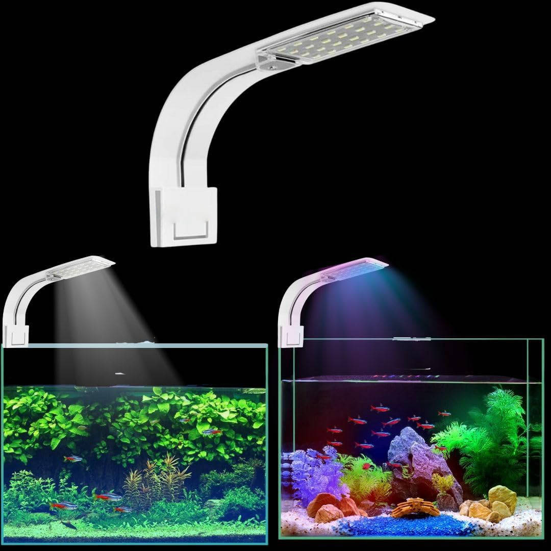 LED Aquarium Light with Clip Mount and Natural Spectrum for Plant Growth All Vera Mart