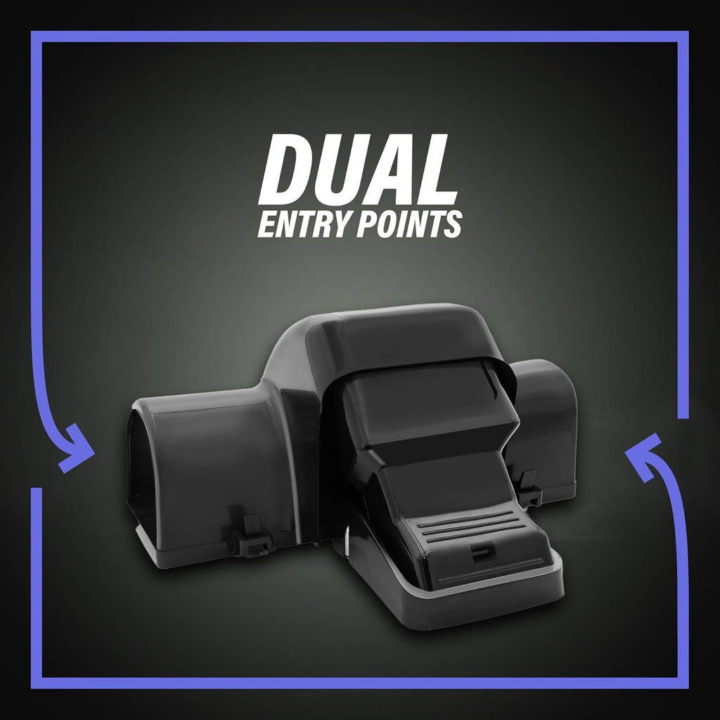 Enclosed Tunnel Rodent Trap with Dual Entry Openings and Toothed Jaw, 2 Pack All Vera Mart