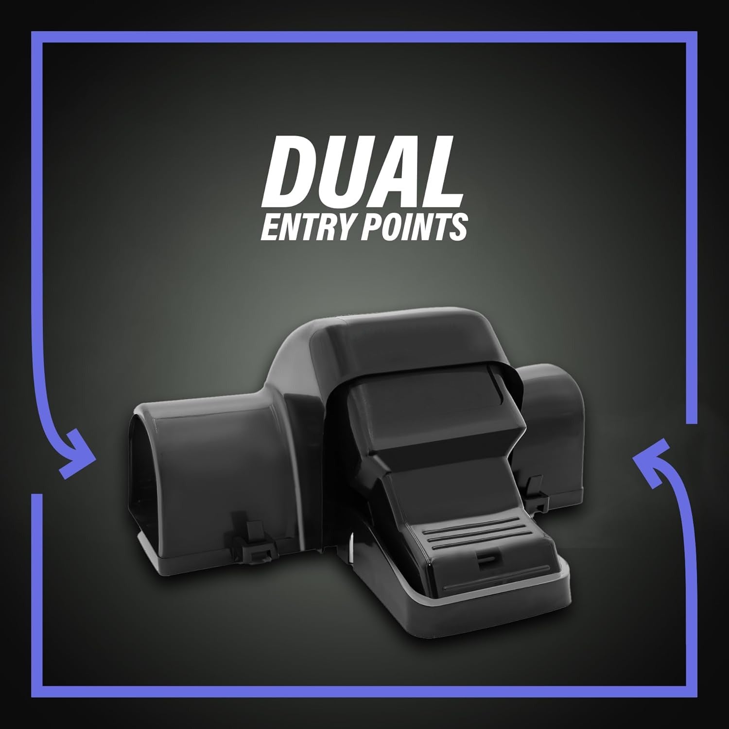 Enclosed Tunnel Rodent Trap with Dual Entry Openings and Toothed Jaw, 2 Pack All Vera Mart