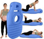Pregnancy Pillow with Belly Cradle and Dual Chamber Air Support, Inflatable 65in All Vera Mart